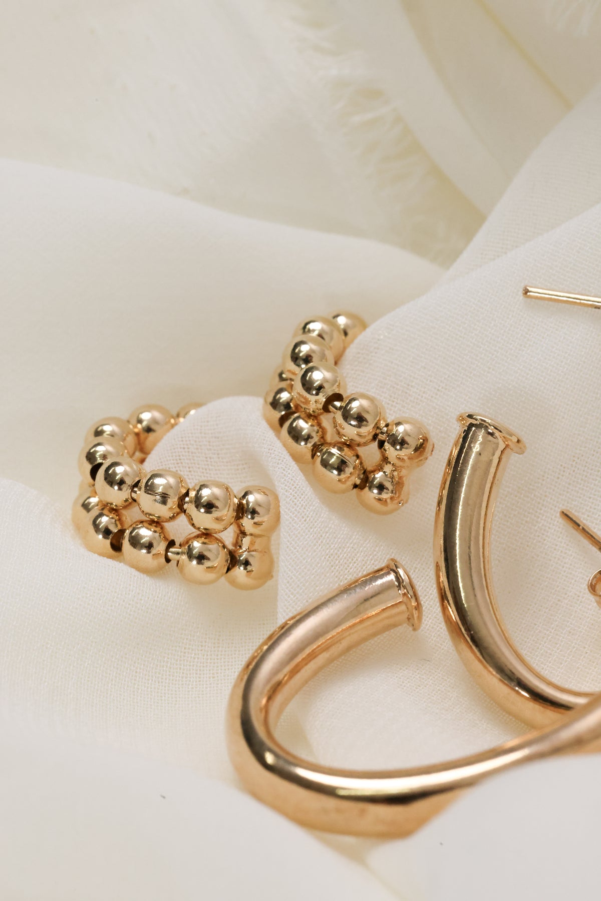 PG Designs Double Beaded Hoops