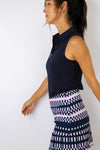 Golftini Sleeveless Zip Tech Polo