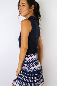 Golftini Sleeveless Zip Tech Polo