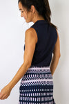 Golftini Sleeveless Zip Tech Polo