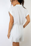 Anna Short Sleeve Tie Front Romper