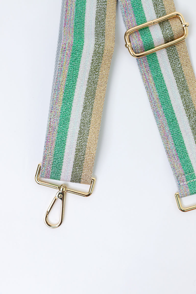 Glitter Multi Stripe Bag Strap