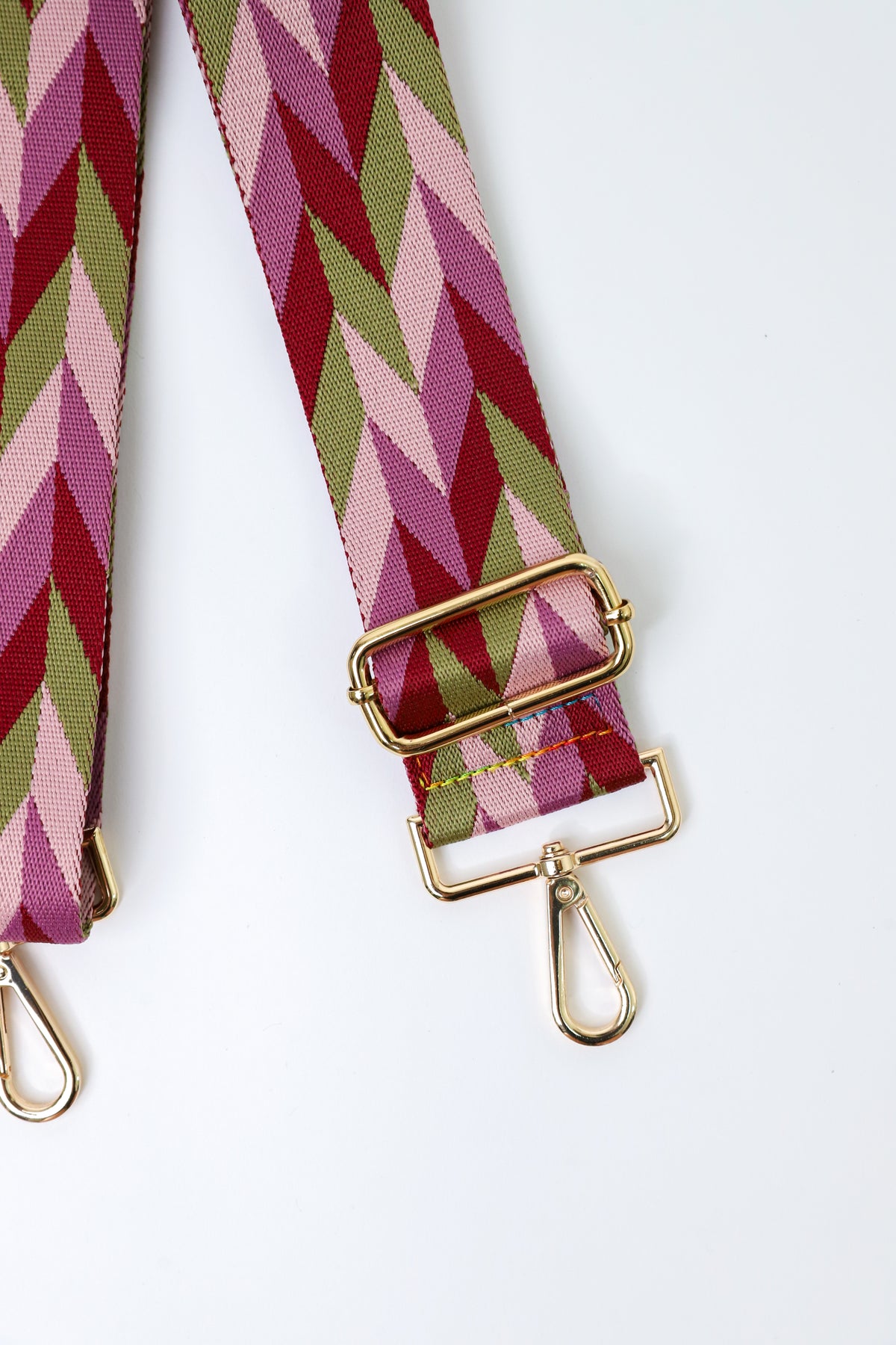 Chevron Rose + Sage Bag Strap