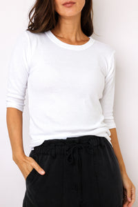 Michael Stars Dora Shine 3/4 Sleeve Tee