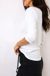 Michael Stars Dora Shine 3/4 Sleeve Tee