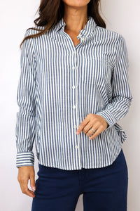 Stripe Button Up Top