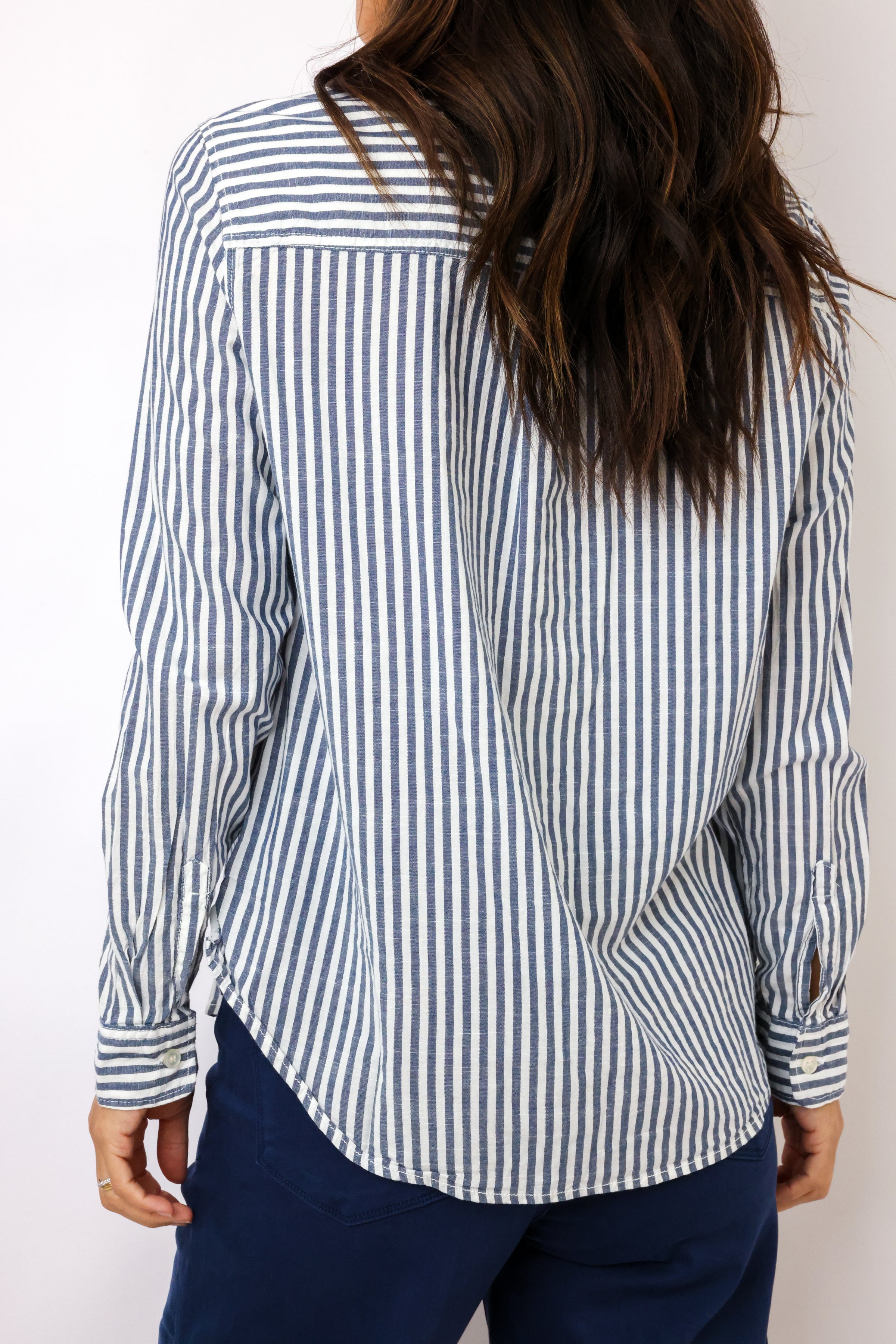 Stripe Button Up Top
