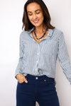 Stripe Button Up Top