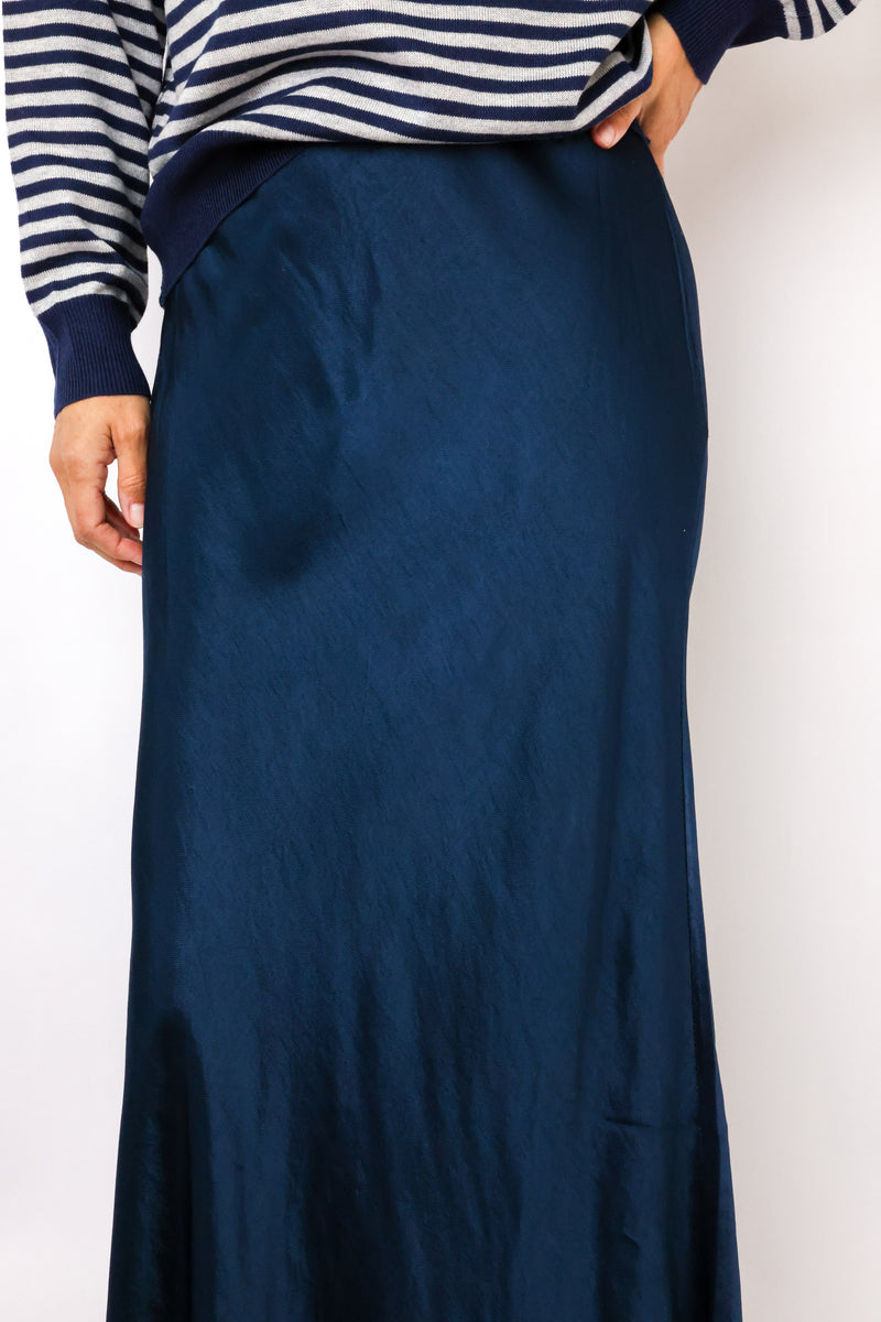 Venti6 Lace Trim Midi Skirt