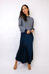 Venti6 Lace Trim Midi Skirt