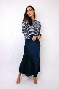 Venti6 Lace Trim Midi Skirt