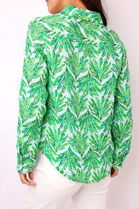 Lilly Pulitzer Sea View Linen Button Down Top
