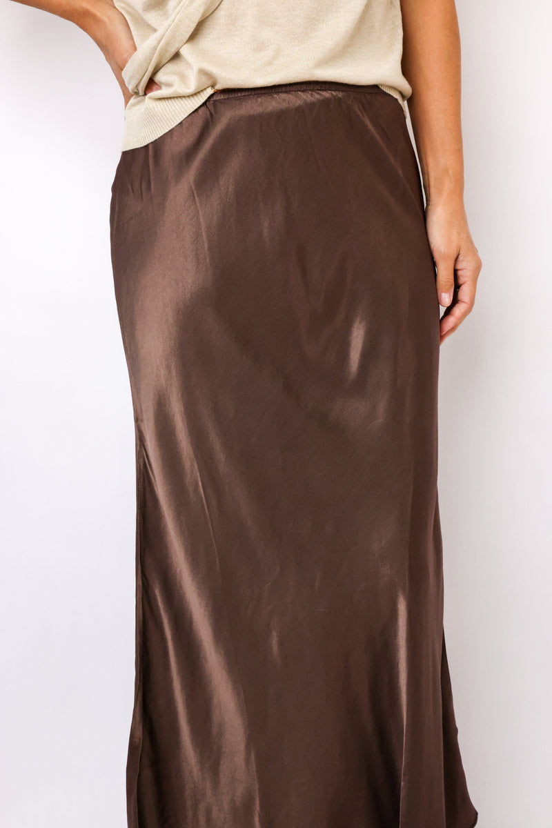 Venti6 Lace Trim Midi Skirt
