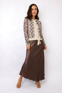 Venti6 Lace Trim Midi Skirt