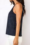 Round Neck Faux Suede Tank Top