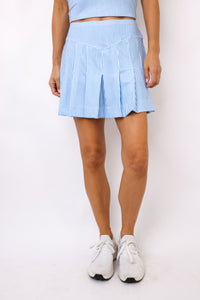 Lucky In Love Linen Stripe Skirt