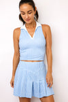 Lucky In Love Linen Stripe Skirt