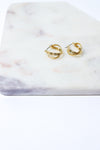 Gold Criss Cross Hoops
