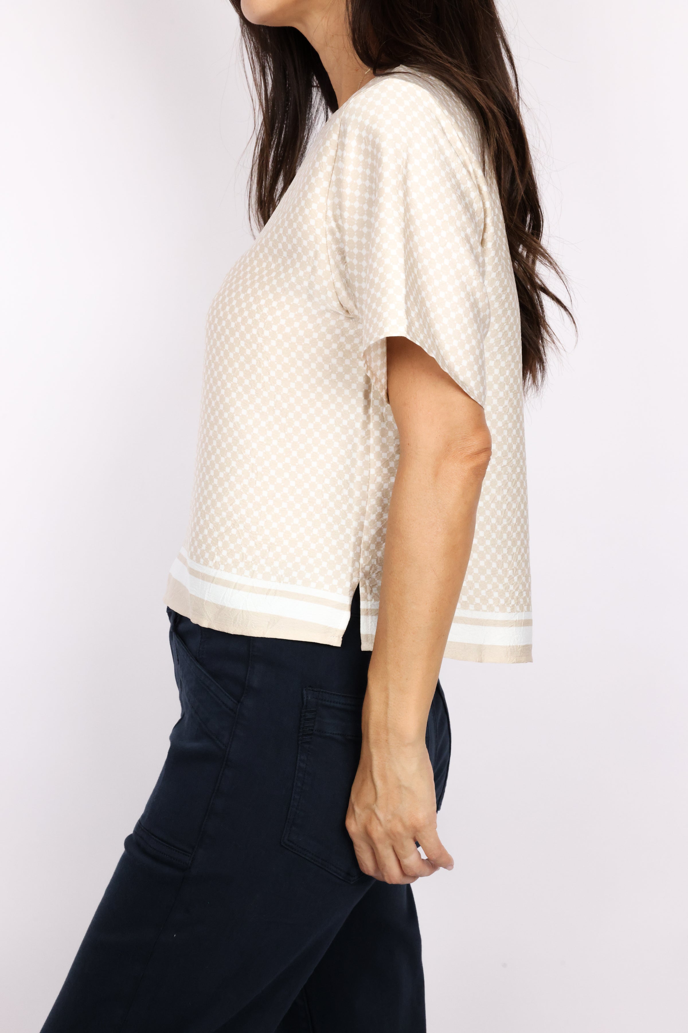 Splendid Violet Short Sleeve Top