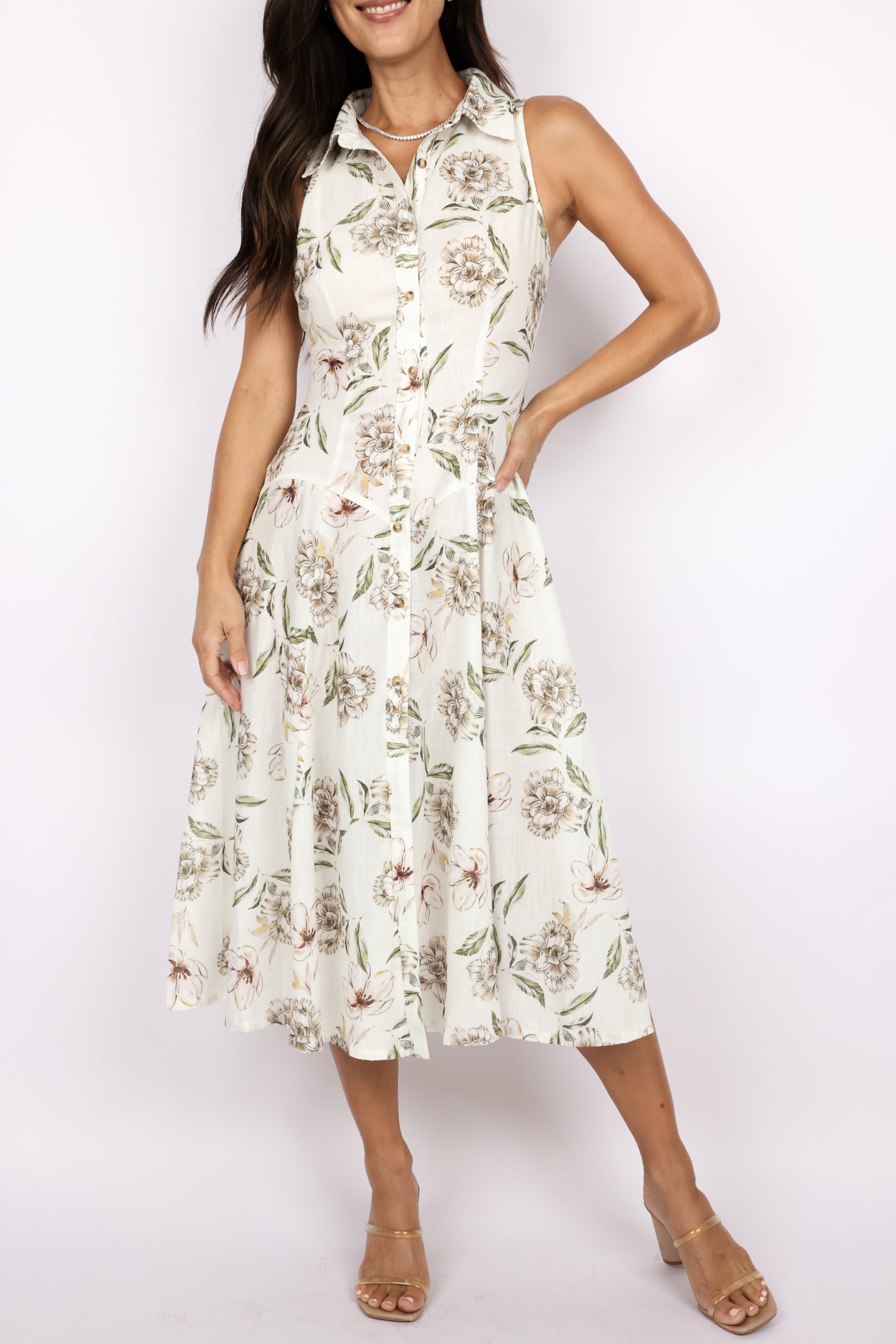 Button Down Midi Dress