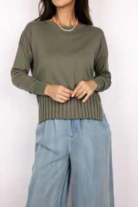 J.Society Ribbed Bottom Crew Sweater