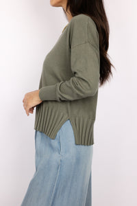 J.Society Ribbed Bottom Crew Sweater
