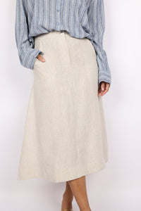 Lara Classic Linen Maxi Skirt