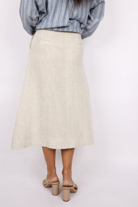 Lara Classic Linen Maxi Skirt