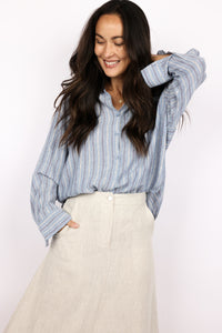 Z Supply Perfect Striped Linen Button Up