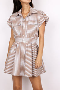 Gene Striped Mini Dress