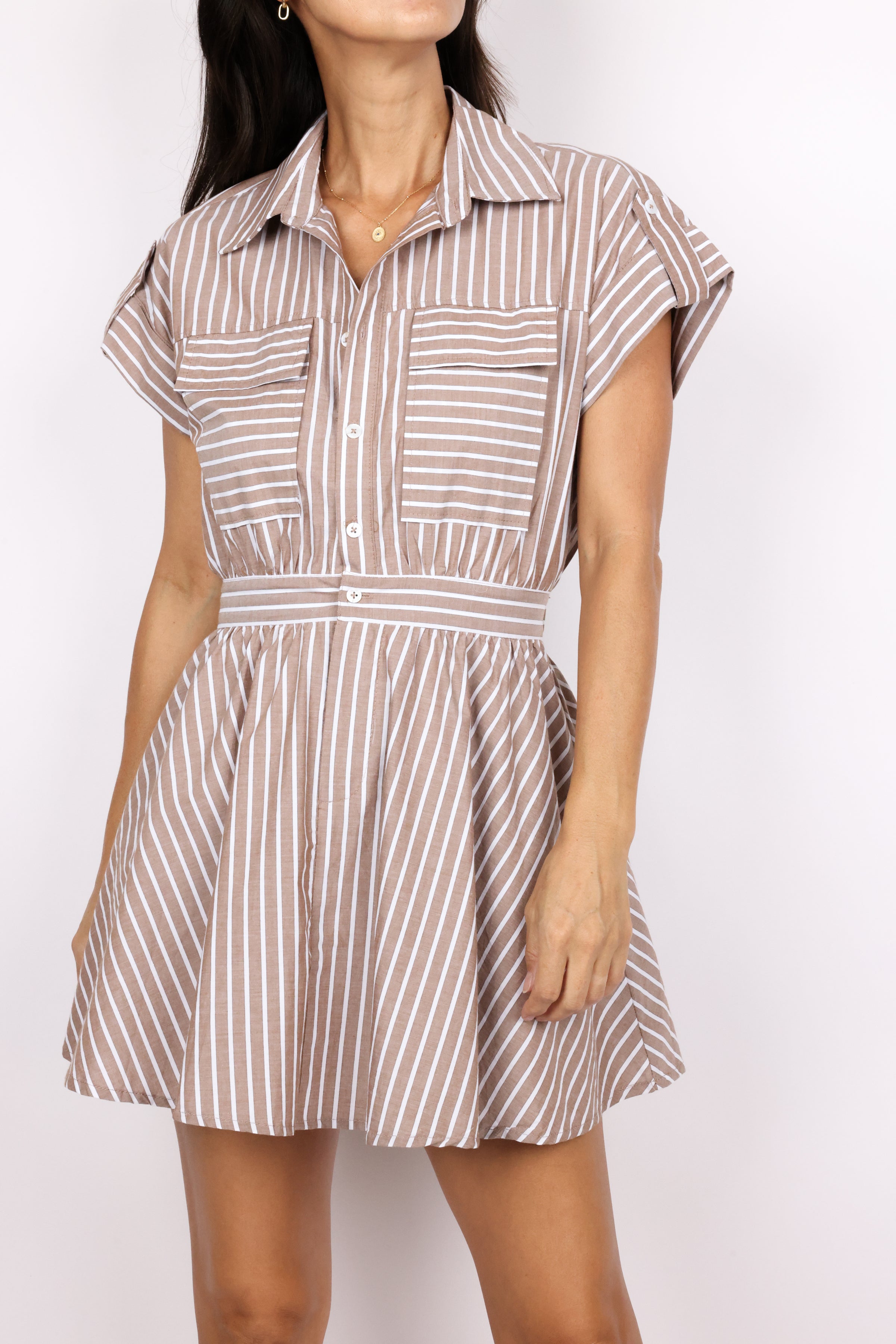 Gene Striped Mini Dress