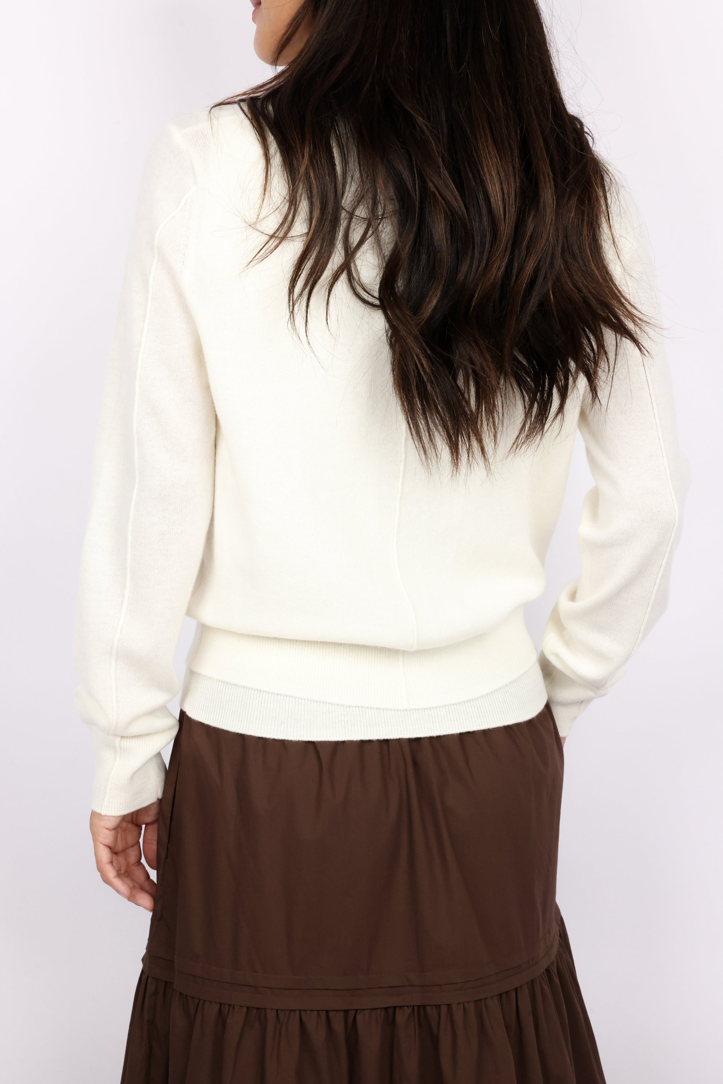 Cashmere Wool Blend Knit Top & Cardigan Set