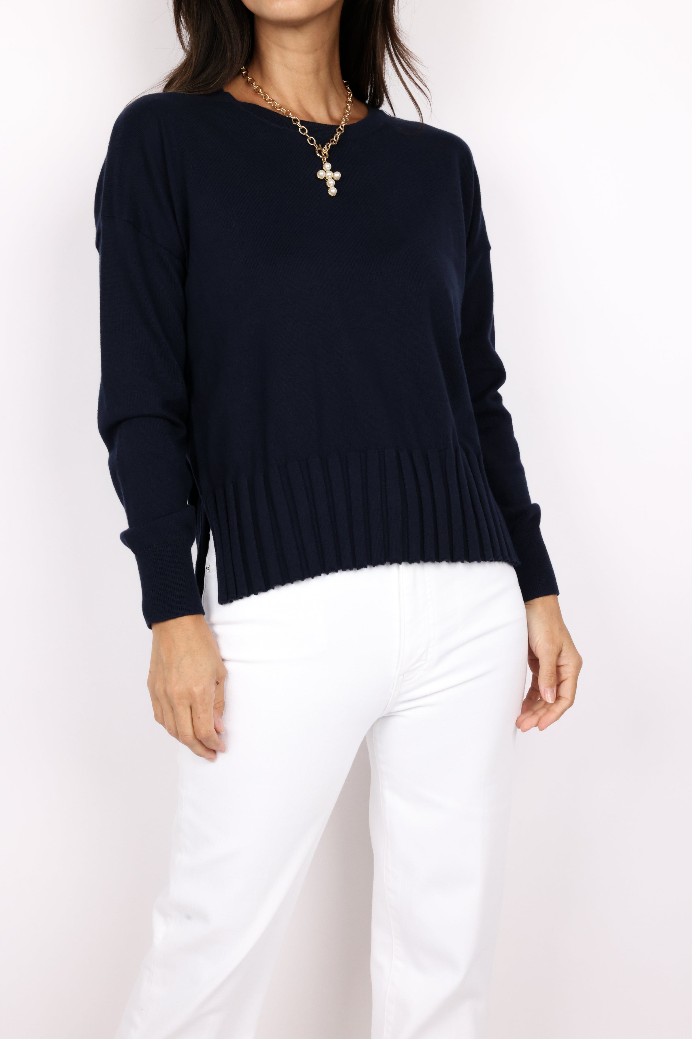 J.Society Ribbed Bottom Crew Sweater