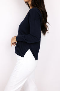 J.Society Ribbed Bottom Crew Sweater
