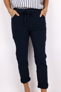 Solid Crinkle Drawstring Jogger