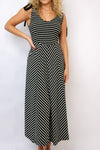 Striped Knit Contrast Dress