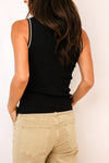 Contrast Line Sweater Tank