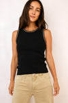 Contrast Line Sweater Tank