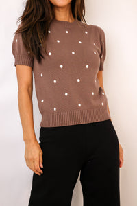 Puff Short Sleeve Sweater Top