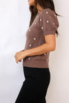 Puff Short Sleeve Sweater Top
