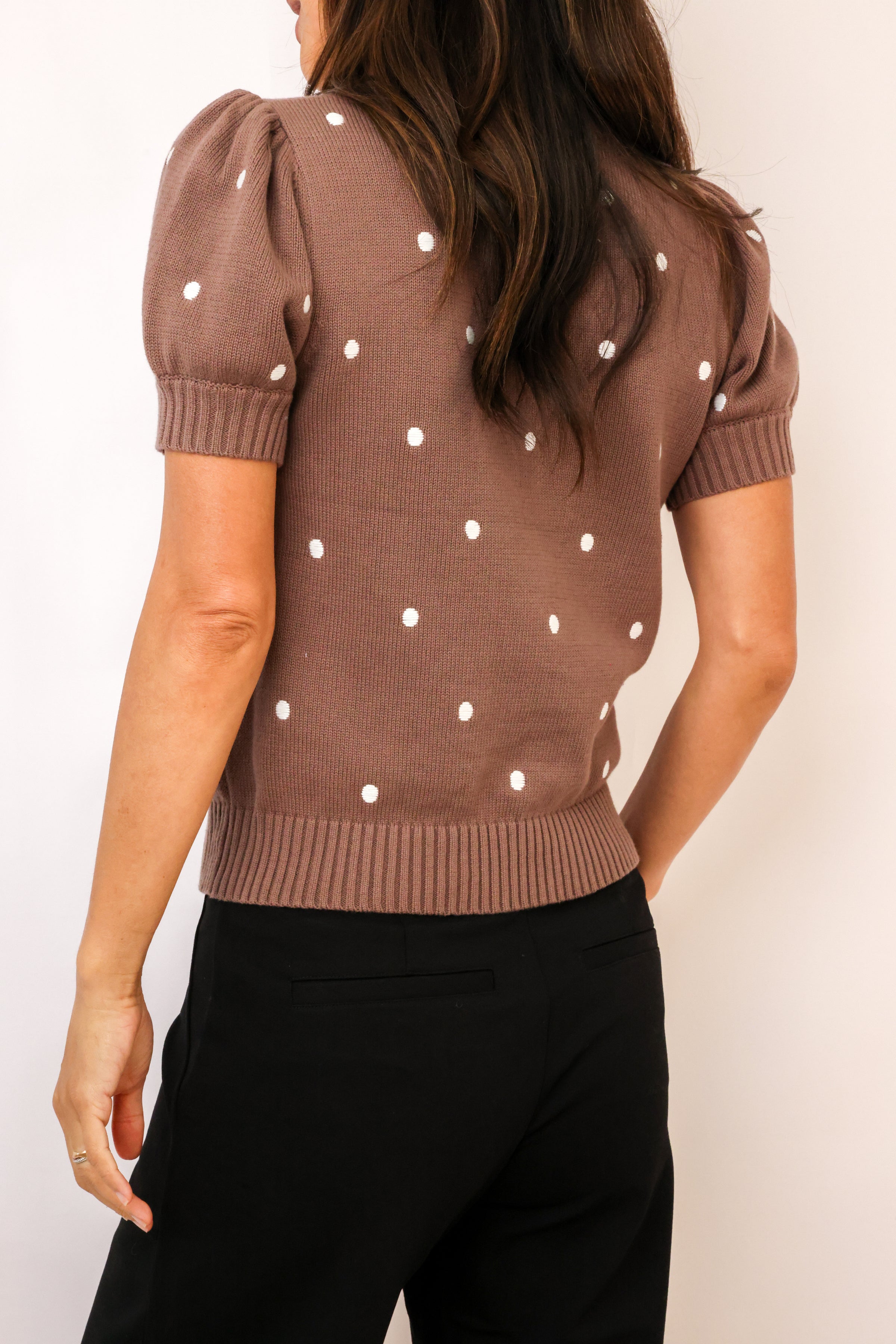 Puff Short Sleeve Sweater Top