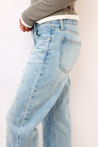 Pistola Lexi Mid Rise Bowed Straight Jeans