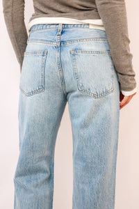 Pistola Lexi Mid Rise Bowed Straight Jeans
