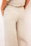 Venti6 Fringe Hem Linen Pant