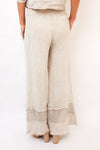 Venti6 Fringe Hem Linen Pant