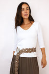 Michael Stars Angelina Shine V-Neck Tee