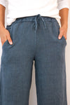 Venti6 Linen Wide Leg Pants