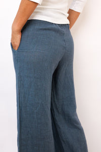Venti6 Linen Wide Leg Pants