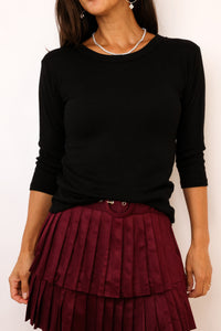 Michael Stars Dora Shine 3/4 Sleeve Tee