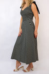 Striped Knit Contrast Dress